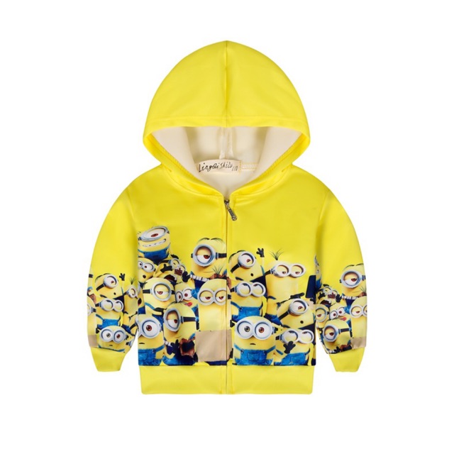 Jaket hoodie anak cowo minion despicable me lucu import