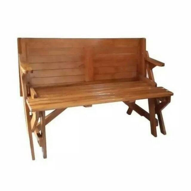 Bangku Magic Kursi  Meja Lipat  Unik Kayu  Jati Magic Bench 