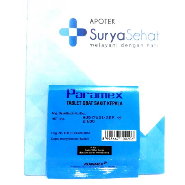 PARAMEX Strip isi 4 tablet Obat Sakit Kepala