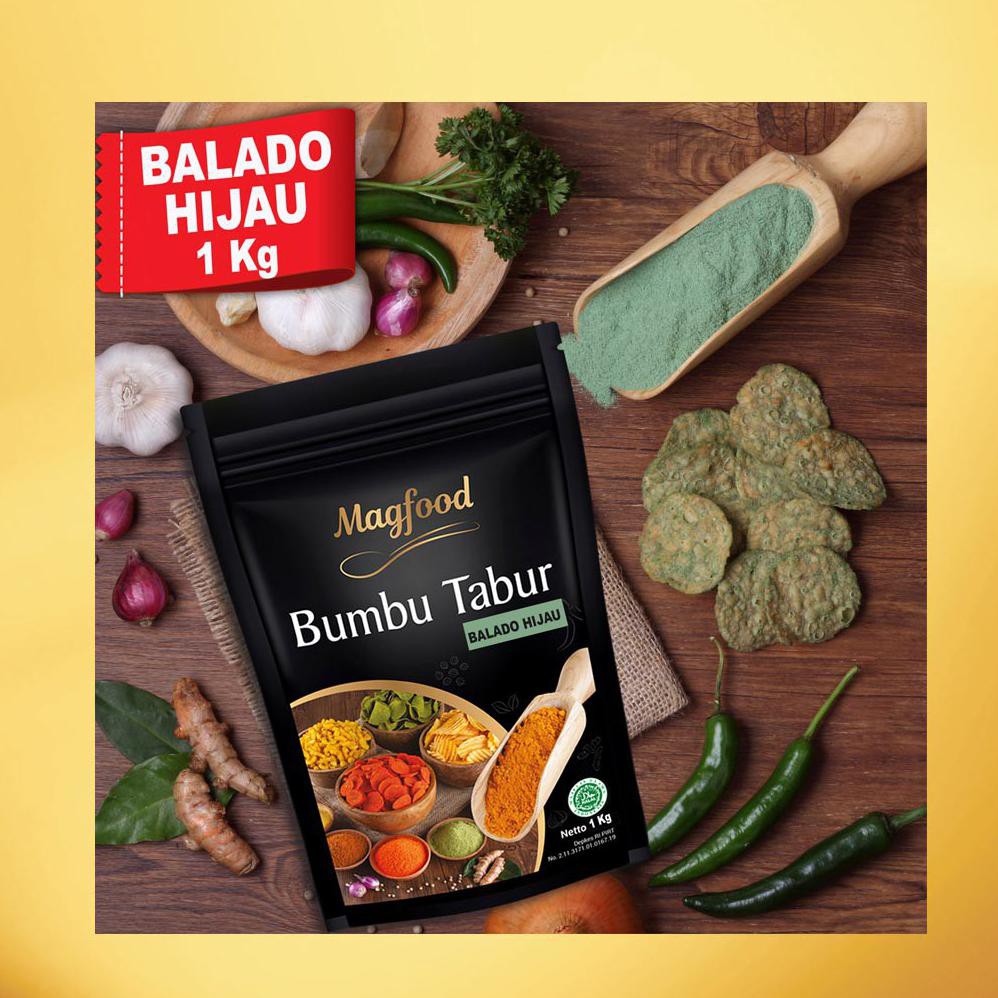 

{BISA COD} Magfood Bumbu Tabur Balado Hijau 1kg LIMITED EDITION [Kode 1|Kode 2|Kode 3|Kode 4|Kode