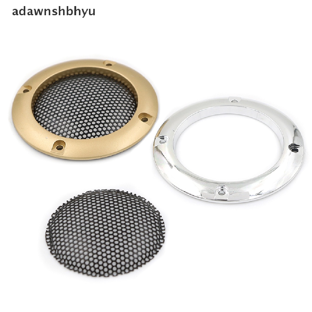 Adawnshbhyu 2pcs 2inci Penutup speaker Audio Lingkaran Hias metal mesh grille