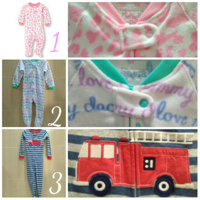 Sleepsuit Carters Carter Place Kids Baby Baju Tidur Anak Branded Original Bubblekids_id