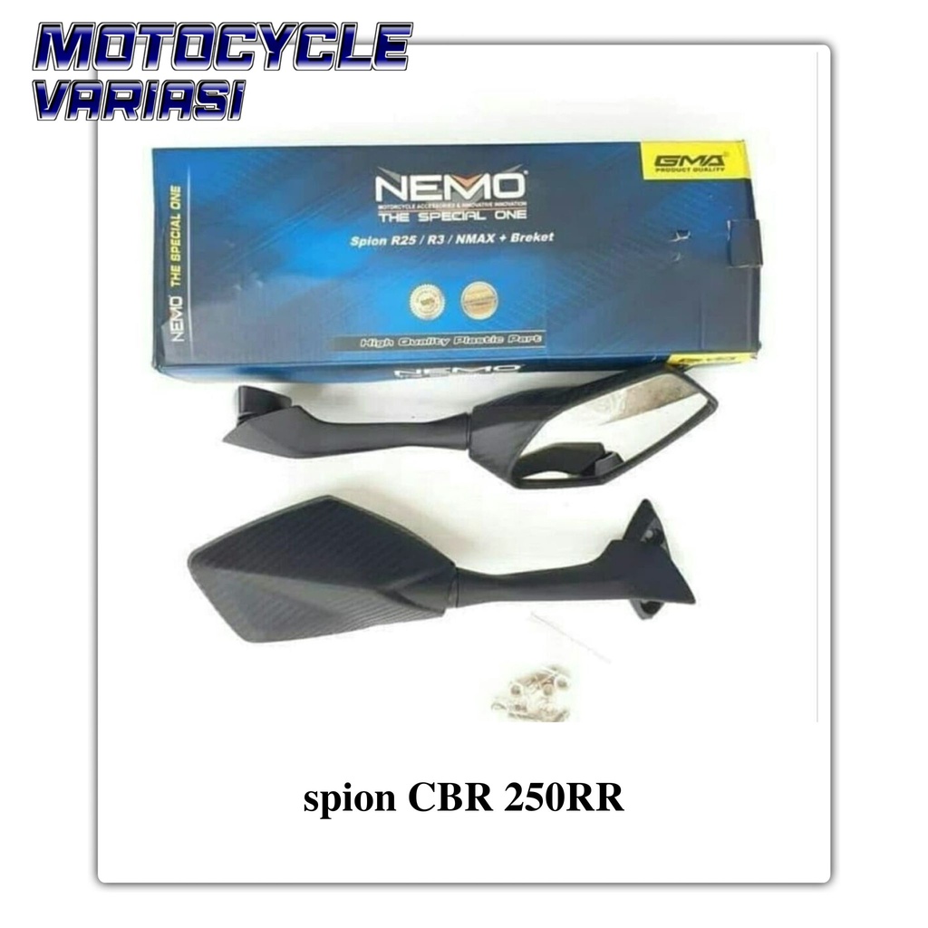 Spion R25 pendek carbon nemo 1003 Motor NMAX XMAX CBR250RR CBR150 K45 K45G Ninja GSX