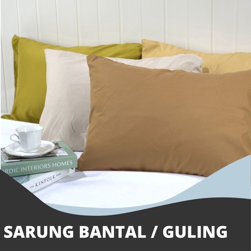 Sarung Bantal Polos - Sarung Guling Polos - Sarban 50 X 70cm - Sargul 40 X 100cm - Sandy Collection New Color