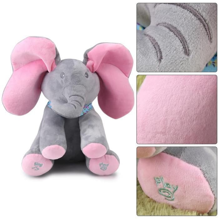 Talking &amp; Singing Plush Elephant Stuffed Animal Interaktif Doll Toy