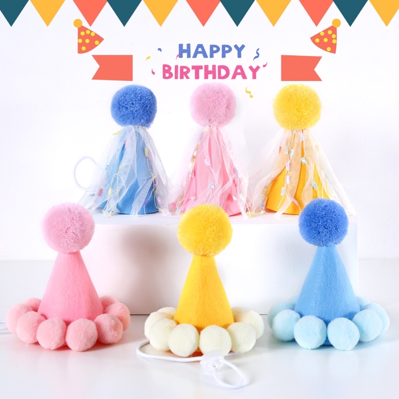 Pet birthday party hat