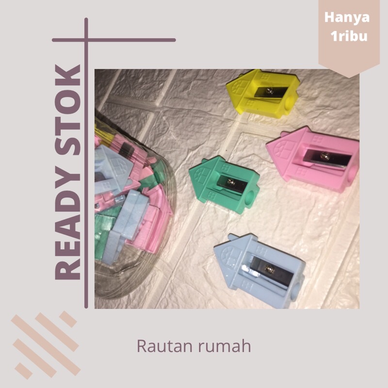 

READY STOK Rautan pensil bentuk rumah