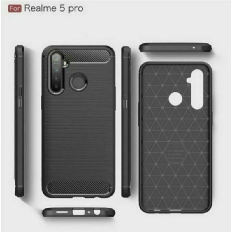 Realme 5 5 Pro soft case silikon carbon