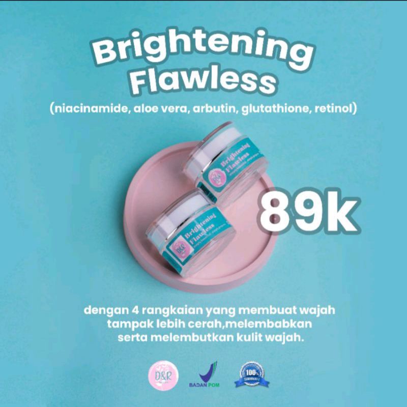 DnR Brightening flawless ( cream malam) SKINCARE HALAL BPOM