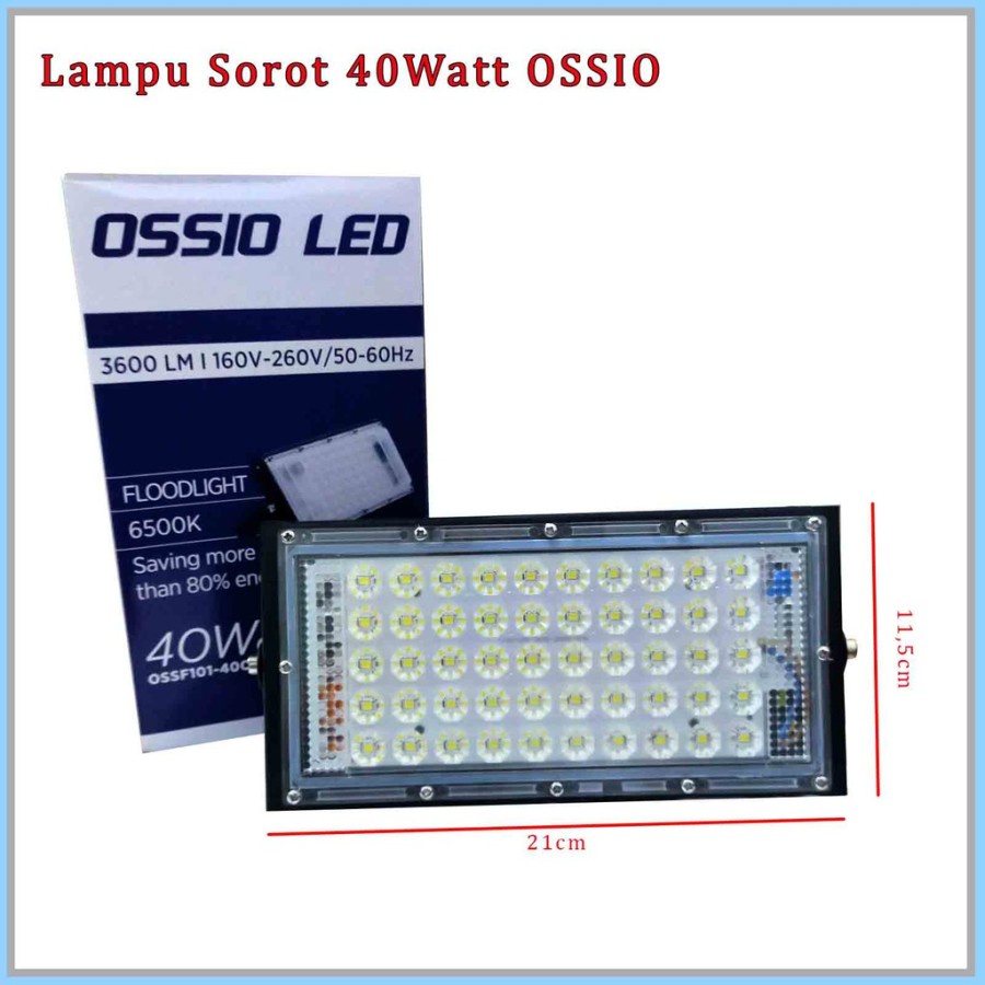 LAMPU TEMBAK LED FLOOD LIGHT 40W OSSIO