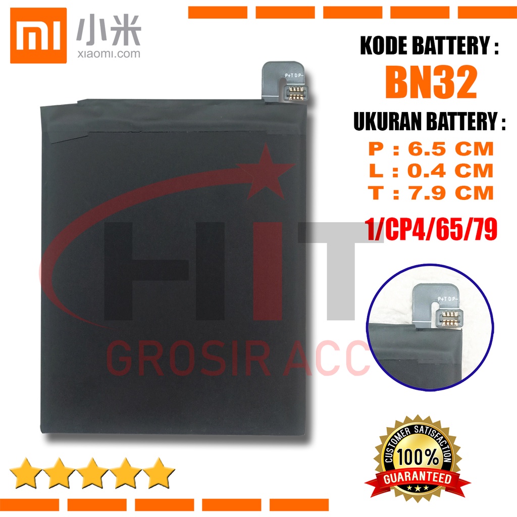 Baterai Battery ORIGINAL 100% Xiaomi BN32 / Xiaomi REDMI 4