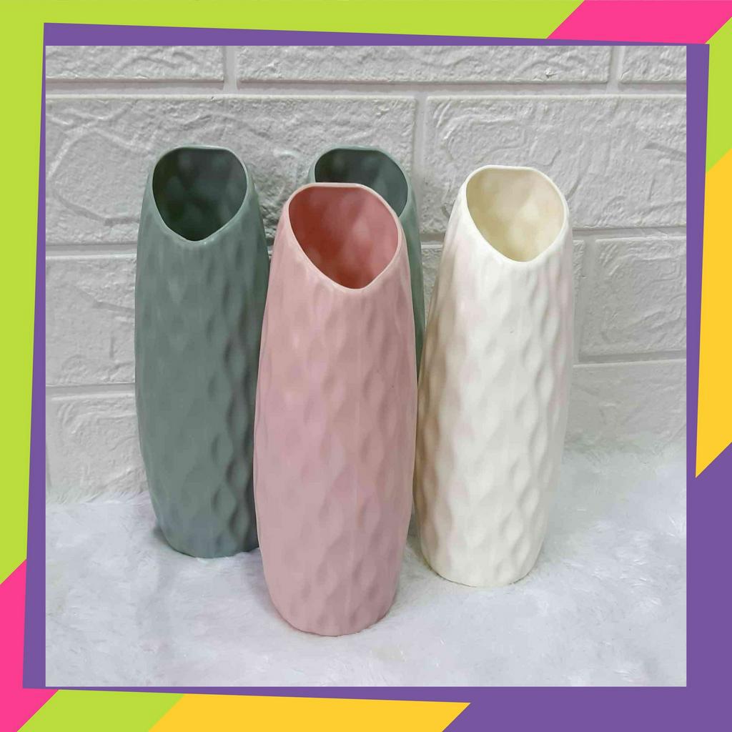 963D2 / Pot bunga plastik motif kepompong / Vas bunga plastik tanaman Artificial