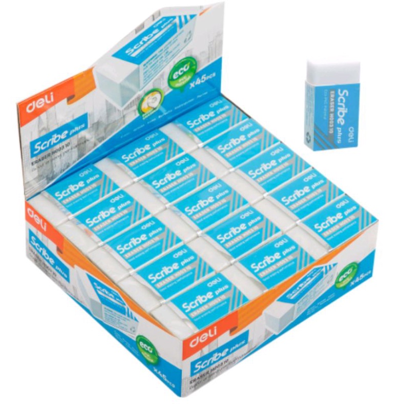 

DELI PENGHAPUS STIP ERASER SCRIBE PLUS H00310 WHITE