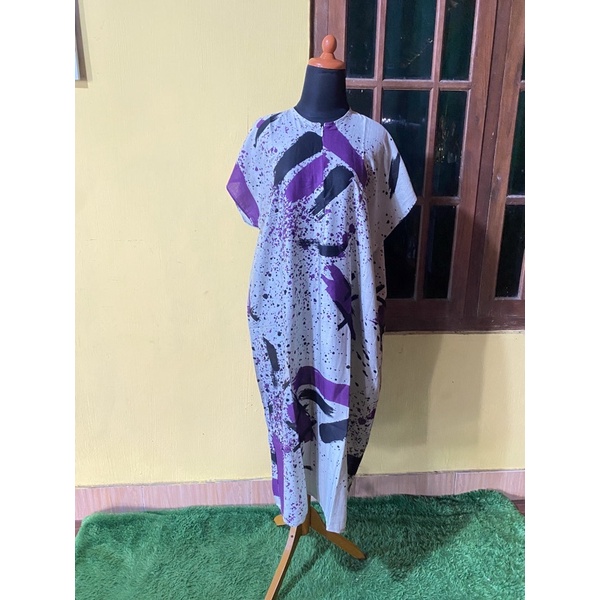 homedress midi ungu / daster jumbo / daster busui bumil friendly