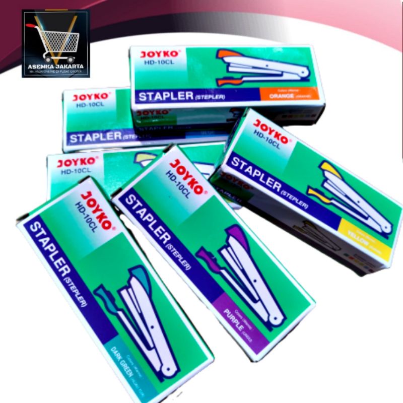 

[AJ] Stapler staples 6pcs Joyko HD-10CL Warna Grosir