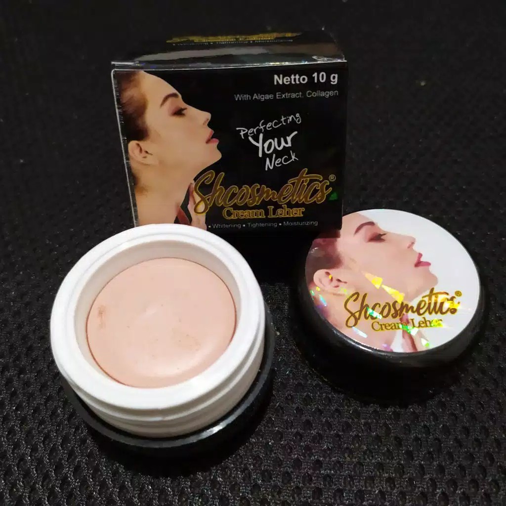 ❤ ORIGINAL ❤ Cream Pemutih Leher Bpom SH COSMETIC Dus Hitam Krim with Algae Extract &amp; collagen