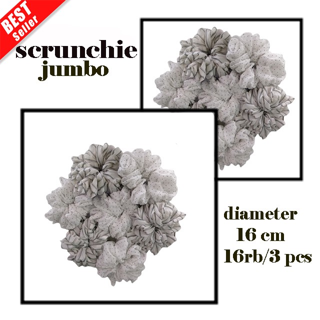Scrunchie aksesories hijab diameter 16 cm jumbo / Scrunchie jumbo / Ikat rambut