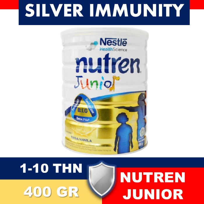 ✔️ NESTLE - NUTREN JUNIOR 400 GR VANILA [ SUSU PERTUMBUHAN 1 - 10 TAHUN ]