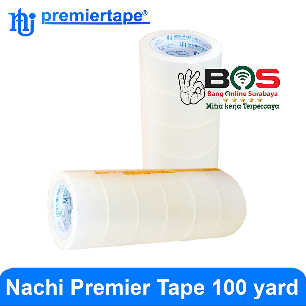 Isolasi Bening Lakban Bening Premier Tape 48mm x 100 yard