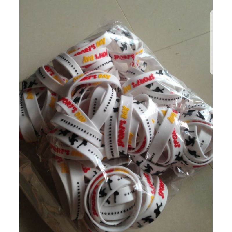 gelang karet rubber custom gelang partai