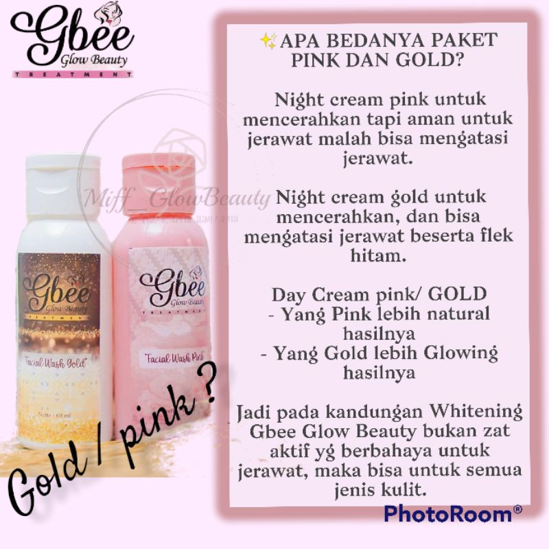 Miffglow - Gbee glow beauty paket acne paket whitening paket gold gbee glow beauty treatment paket small paket kinclong