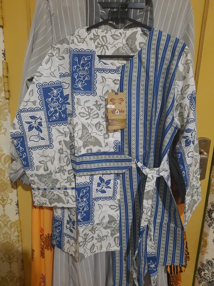 Tey-17 Batik Wanita Asj Sa Hrb026 Kenongo Kemeja Tosca Pendek