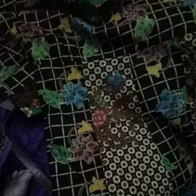 Gamis Batik Seling Arimbi Kembang Warna