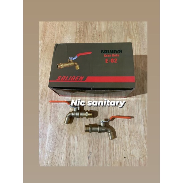 Kran keran air kuningan SOLIGEN E02 kran air bola kuningan SOLIGEN