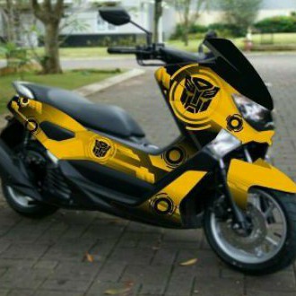 Decal Sticker NMAX Full Body Motif Transformer yellow