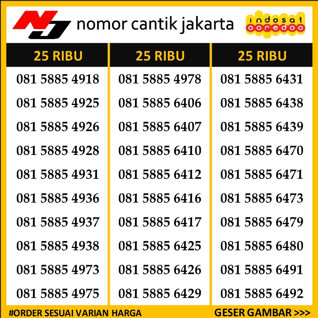 NOMOR CANTIK INDOSAT 11 DIGIT