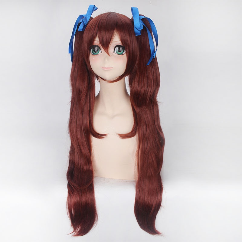 LOL-124 wig clip on rambut palsu daily lolita cosplay brown izumi akazawa another twintail