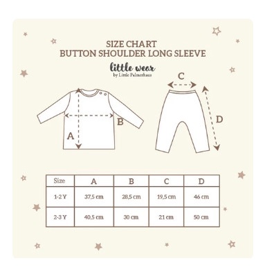 Little Wear Button Shoulder Long by Little Palmerhaus - Baju Bayi