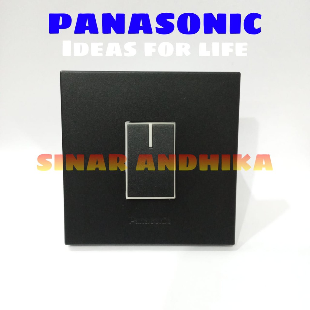 SAKLAR ENGKEL KECIL INDIKATOR HITAM STYLE E PANASONIC WESJ 78019B+WESJ 5571B