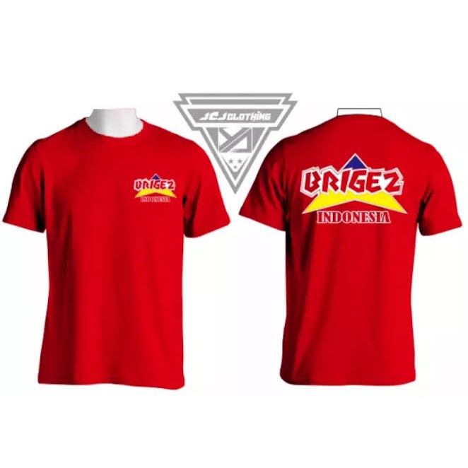 KAOS BRIGEZ INDONESIA MERAH / KAOS MOTOR BRIGEZ