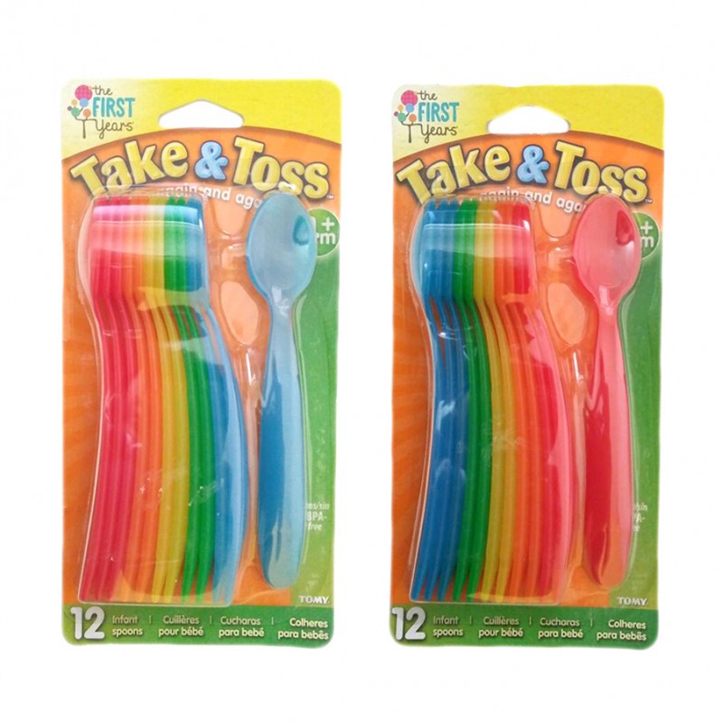 The First Years Take &amp; Toss Infant Spoon 4m+ - 12 Pack