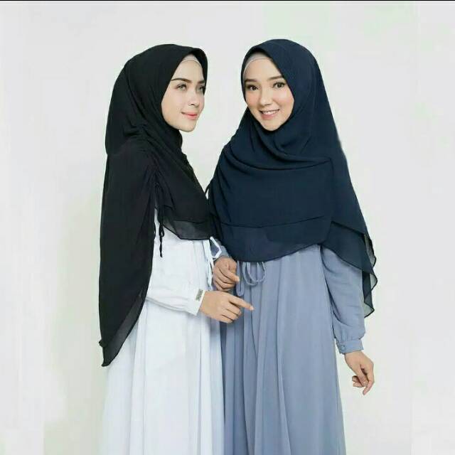 Khimar Kerut Zanita / Bergo Instan / Jilbab Syari