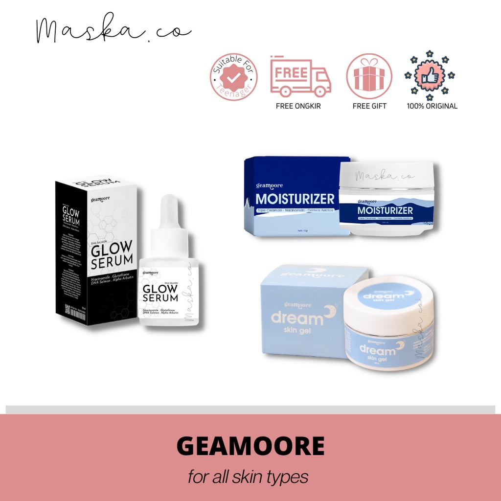 GEAMOORE DREAM SKIN GEL | DNA SALMON GLOW SERUM | MOISTURIZER TRIPLE CERAMIDE GEAMOORE