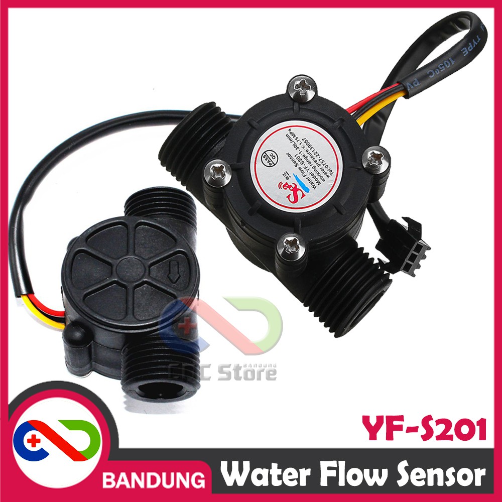 Jual YF-S201 WATER FLOW SENSOR ALIRAN AIR HALL 1/2" 1-30L/MIN 2.0MPA ...