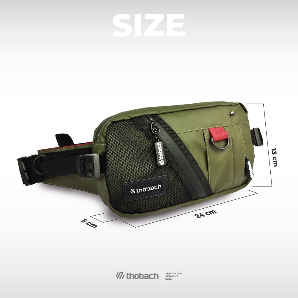 THOBACH-WAISTBAG WATERPROOF RENZO TAS PINGGANG PRIA WANITA