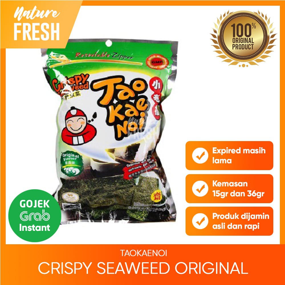 Tao Kae Noi Crispy Seaweed Original HotSpicy TomYum Seafood Japanese Sauce -Snack Rumput Laut Krispi