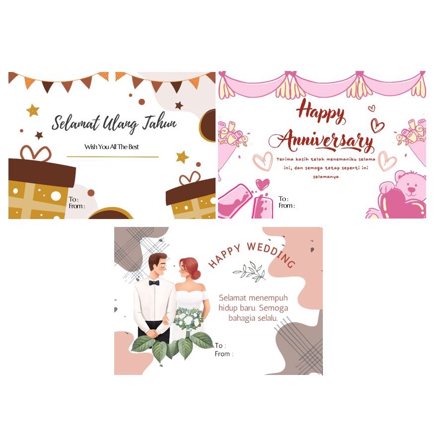 Kartu Ucapan Ulang Tahun - Wedding Card - Anniversary