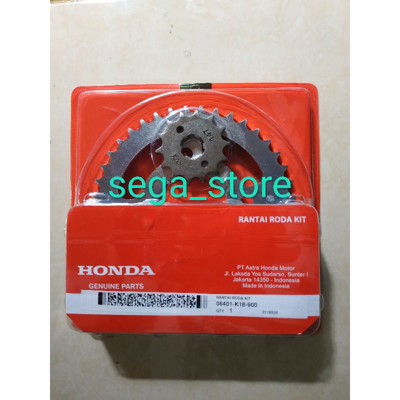 gear ger gir rantai set honda verza atau megapro mono fi ori original AHM 06401-K18-900