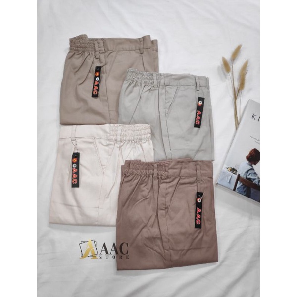 Celana Panjang Wanita Premium / Baggy Pants Premium American Drill Banyak Warna Dan Ukuran