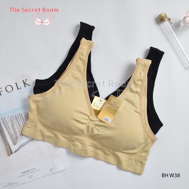 TALLY BRA BH W38 I CUP B BESAR - C | FREE SIZE I BAHAN RAJUT I TANPA KAWAT I BUSA TIPIS BISA DILEPAS PASANG