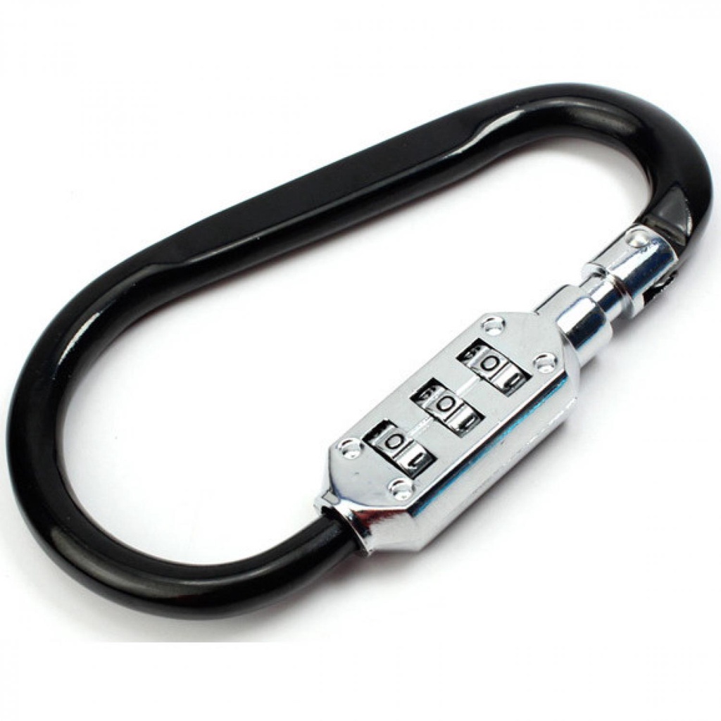 Alloy D-type Lock Carabiner 3 Dial Password Padlock CH206