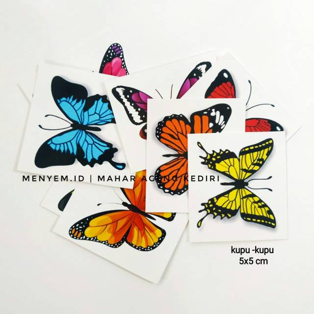 

Kupu kupu kertas bahan mahar 5x5Vcm isi 4 pcs