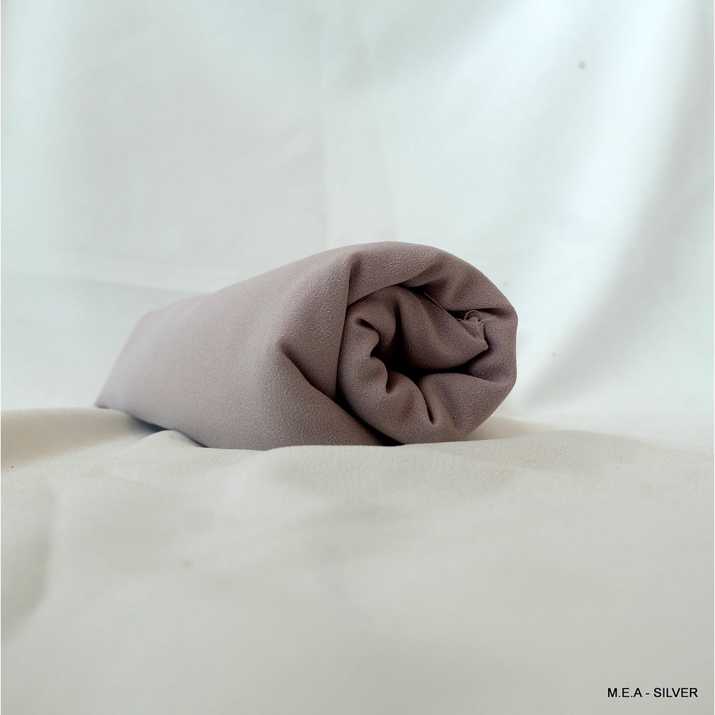 Pashmina Diamond Crepe Panjang 250x75 CM-SILVER