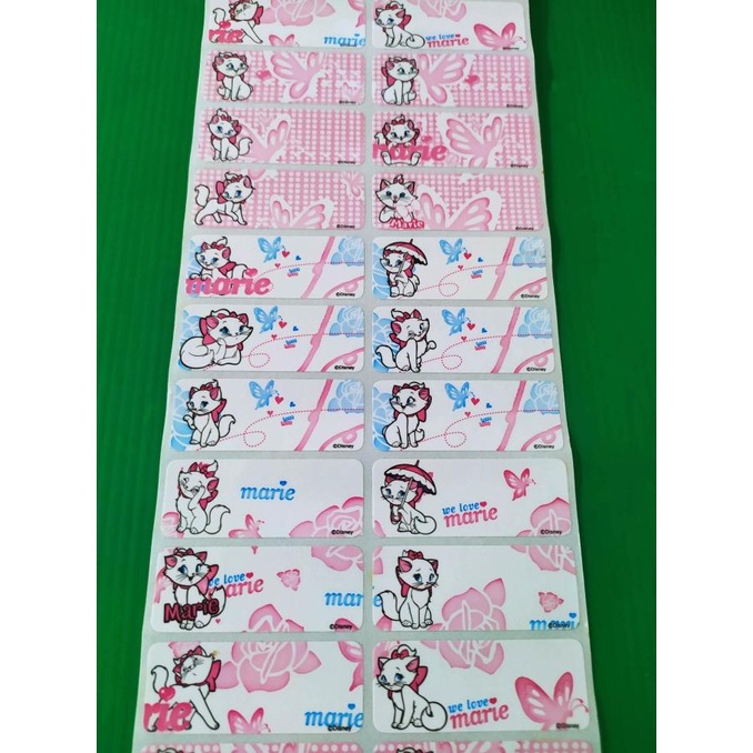 

(BISA COD) Label Nama Waterproof - Marie Cat TERBARU Kode 147