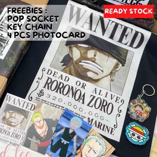 Kaos Baju Anime One Piece - ZORO WANTED