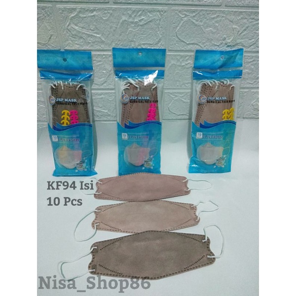 Masker KF94 Masker Medis Surgical Face Mask JSP Isi 10 PCS